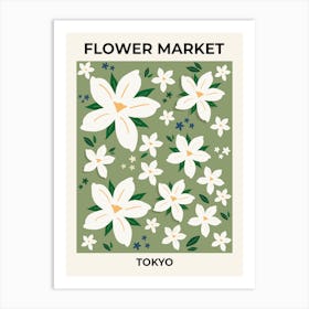 Flower Market Tokyo Japan Art Print