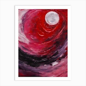 Red Moon Above Us Art Print