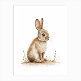 Dutch Rabbit Nursery Illustration 4 Art Print