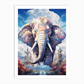 Elephant In The City Art Print