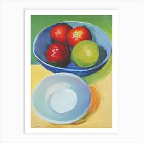 Strawberry Bowl Of fruit Art Print