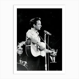 Johnny Cash Performing Art Print