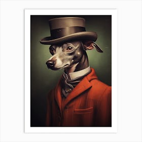 Gangster Dog Italian Greyhound 2 Art Print