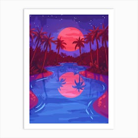 Night In The Jungle 1 Art Print