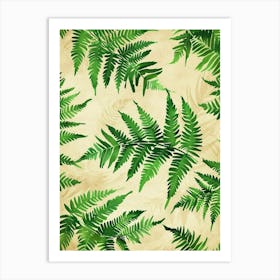 Pattern Poster Holly Fern 4 Art Print