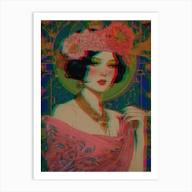 Lady In Pink Art Print