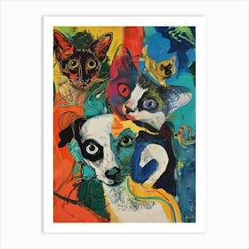 Cats And Kittens Art Print