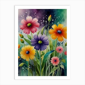 Watercolor Flowers 35 Art Print