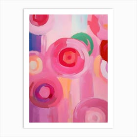 Pink Circles 4 Art Print