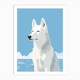 White dog 1 Art Print