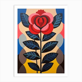 Flower Motif Painting Rose 4 Art Print