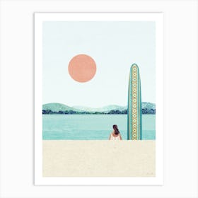 Waiting For The Wave Art Print