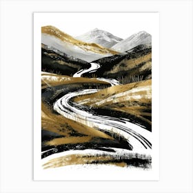 Road To The Mountains 3 Art Print