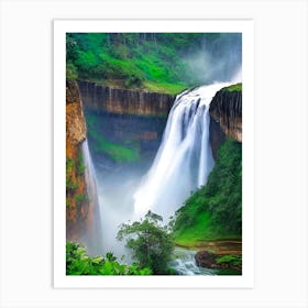 Nohkalikai Falls, India Majestic, Beautiful & Classic Art Print