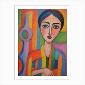 Woman With A Vase Art Print