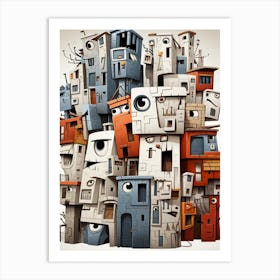 Cartoon City Art Print