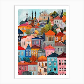 Kitsch Colourful Istanbul 4 Art Print