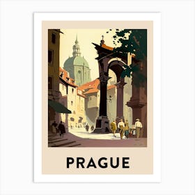 Prague Vintage Travel Poster Art Print