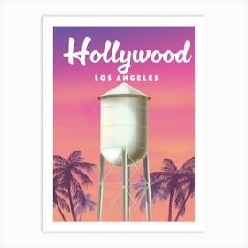 Hollywood Los Angeles Water Tower Art Print