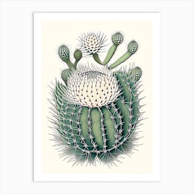 Melocactus Cactus William Morris Inspired 2 Art Print
