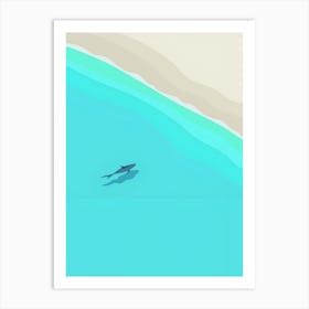 Shark On The Beach Art Print