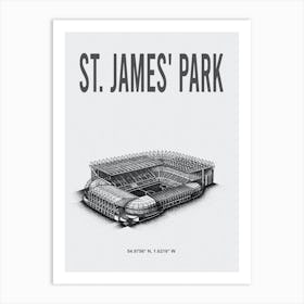 ST James' Park Newcastle United FC Stadium Art Print