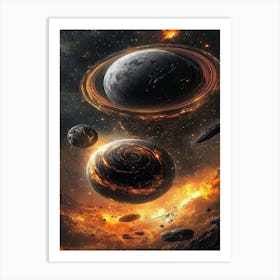 Planets In Space 1 Art Print