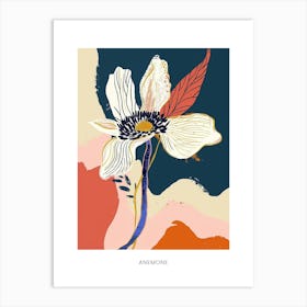 Colourful Flower Illustration Poster Anemone 2 Art Print