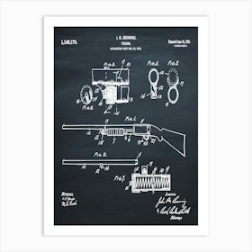 1913 Remington Model 17 Pump Shotgun Art Print