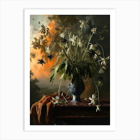 Baroque Floral Still Life Nigella 7 Art Print