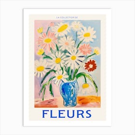 French Flower Poster Oxeye Daisy Art Print