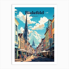 Bielefeld Germany Street view Travel Illustration Art Print