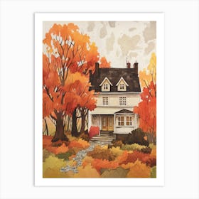 House In The Woods Watercolour 2 Art Print
