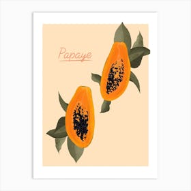 Papaye Art Print