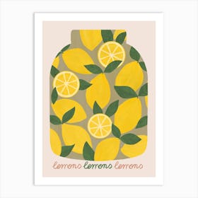 Canning lemon Art Print