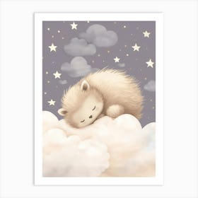 Sleeping Baby Porcupine Art Print