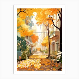 Buenos Aires In Autumn Fall Travel Art 4 Art Print