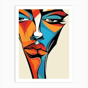 Abstract Portrait Of A Woman 80 Art Print