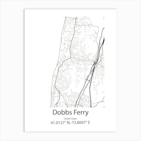 Dobbs Ferry,United States Minimalist Map Art Print