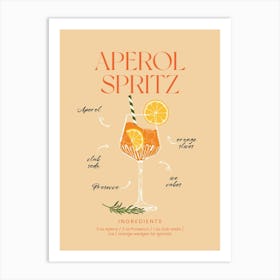 Aperol Spritz Orange Art Print