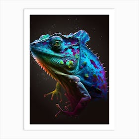 abstract chameleon art Art Print