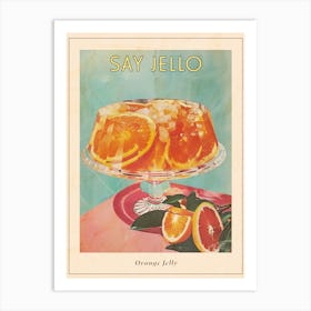 Orange Jelly Retro Collage 1 Poster Art Print