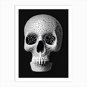 Skull With Terrazzo 1 Patterns Doodle Art Print