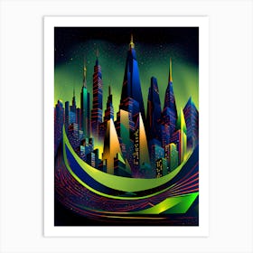 Futuristic Cityscape 5 Art Print