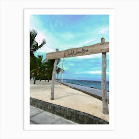 Club maldives Sign Ocean  Art Print