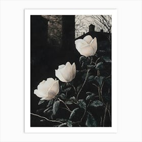 Roses In The Night Art Print