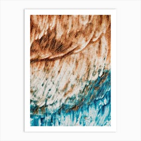 Blue And Brown Abstract Painting Art Print