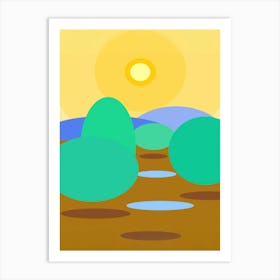 Landscape With Trees 1 Art Print