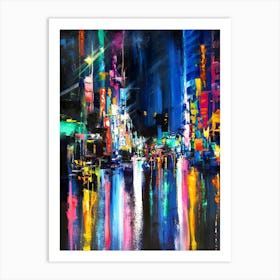 Cityscape At Night 1 Art Print