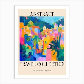 Abstract Travel Collection Poster San Pedro Sula Honduras 2 Art Print